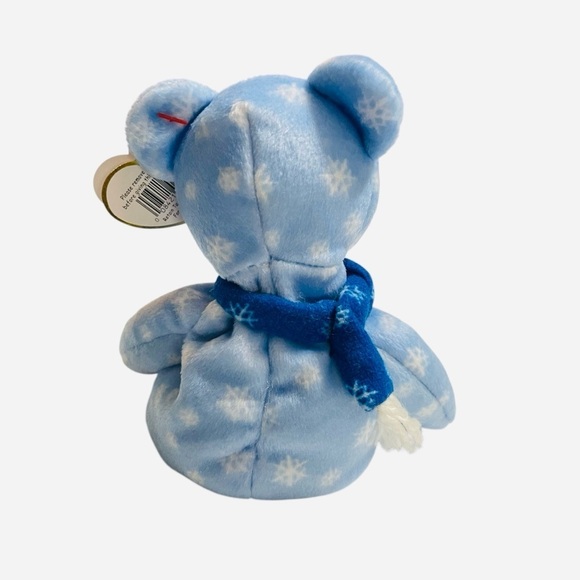 Ty Beanie Baby “1999 Holiday Teddy” – Blue Snowflake Bear with Tags - Picture 3 of 13